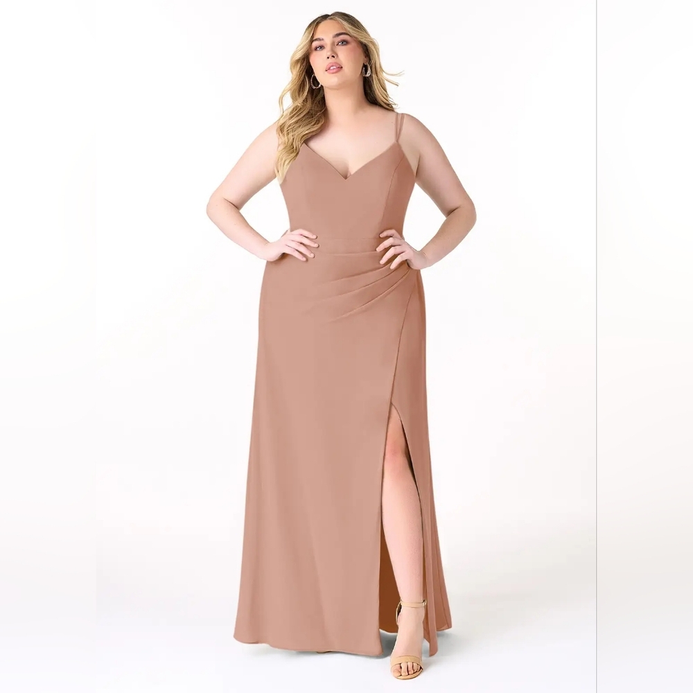 Azazie Leo Dress In Champagne Rose A20